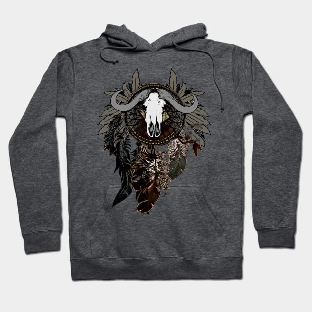 Dreamcatcher with Bull Skull Hoodie by ddtk